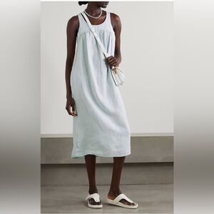 James Perse Gathered Linen Midi Dress - Size 0 / XS